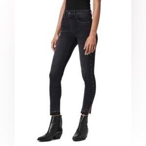 ALLSAINTS Miller Studded skinny Jeans in Black S